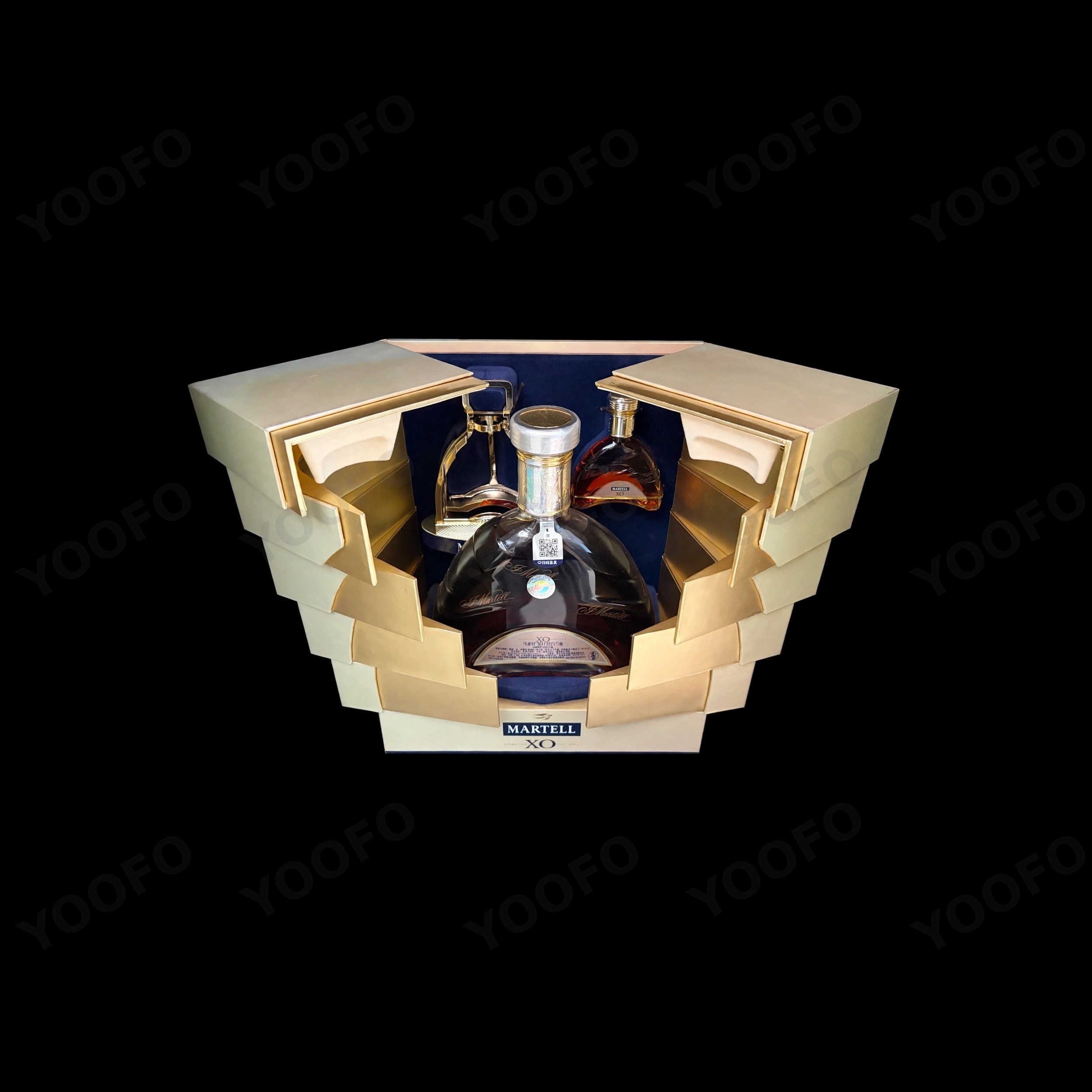Stepped Double-Opening Wine Box