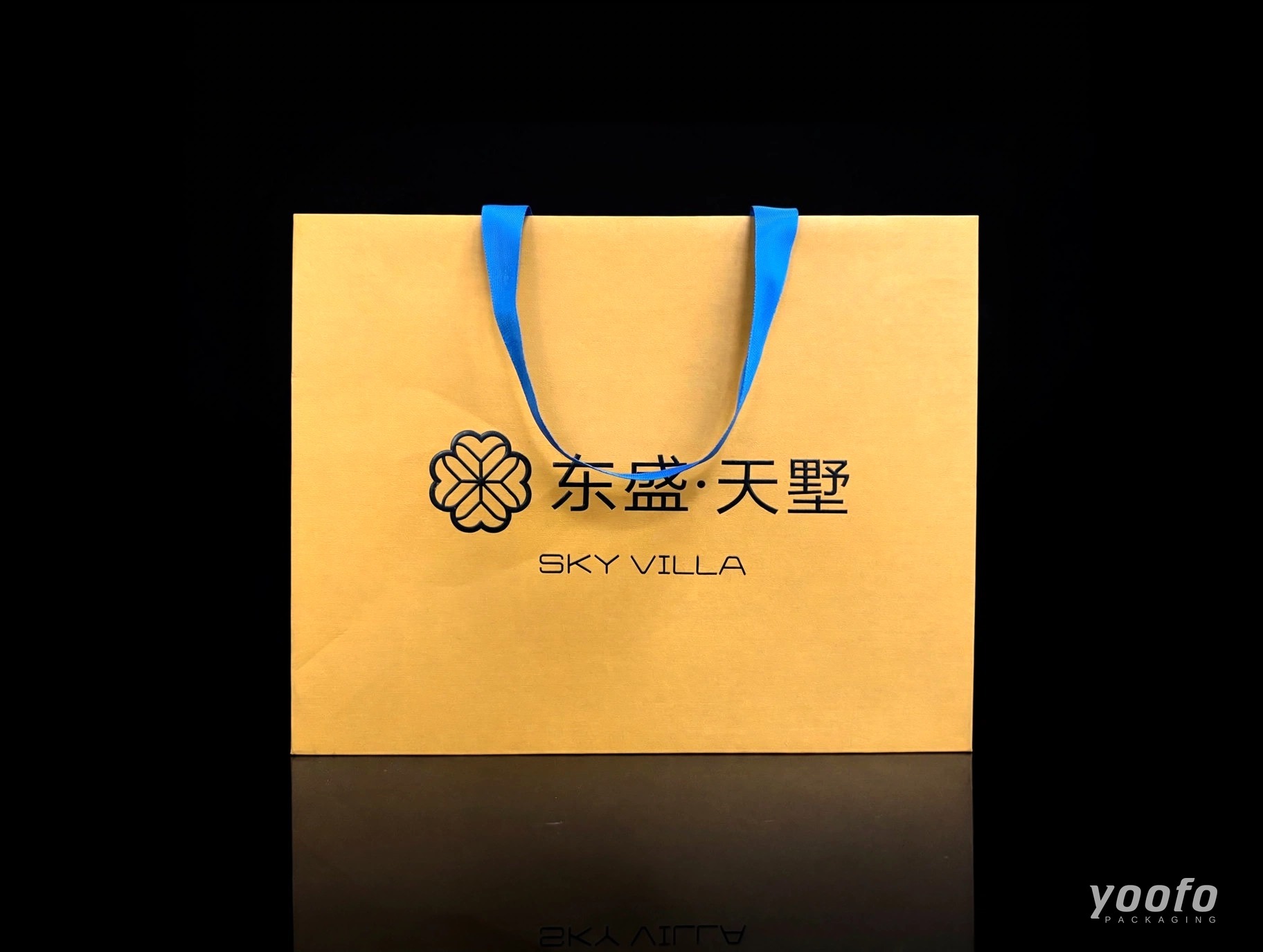 Art Paper Embossed Waistline-Free Paper Shopping Bag - 2