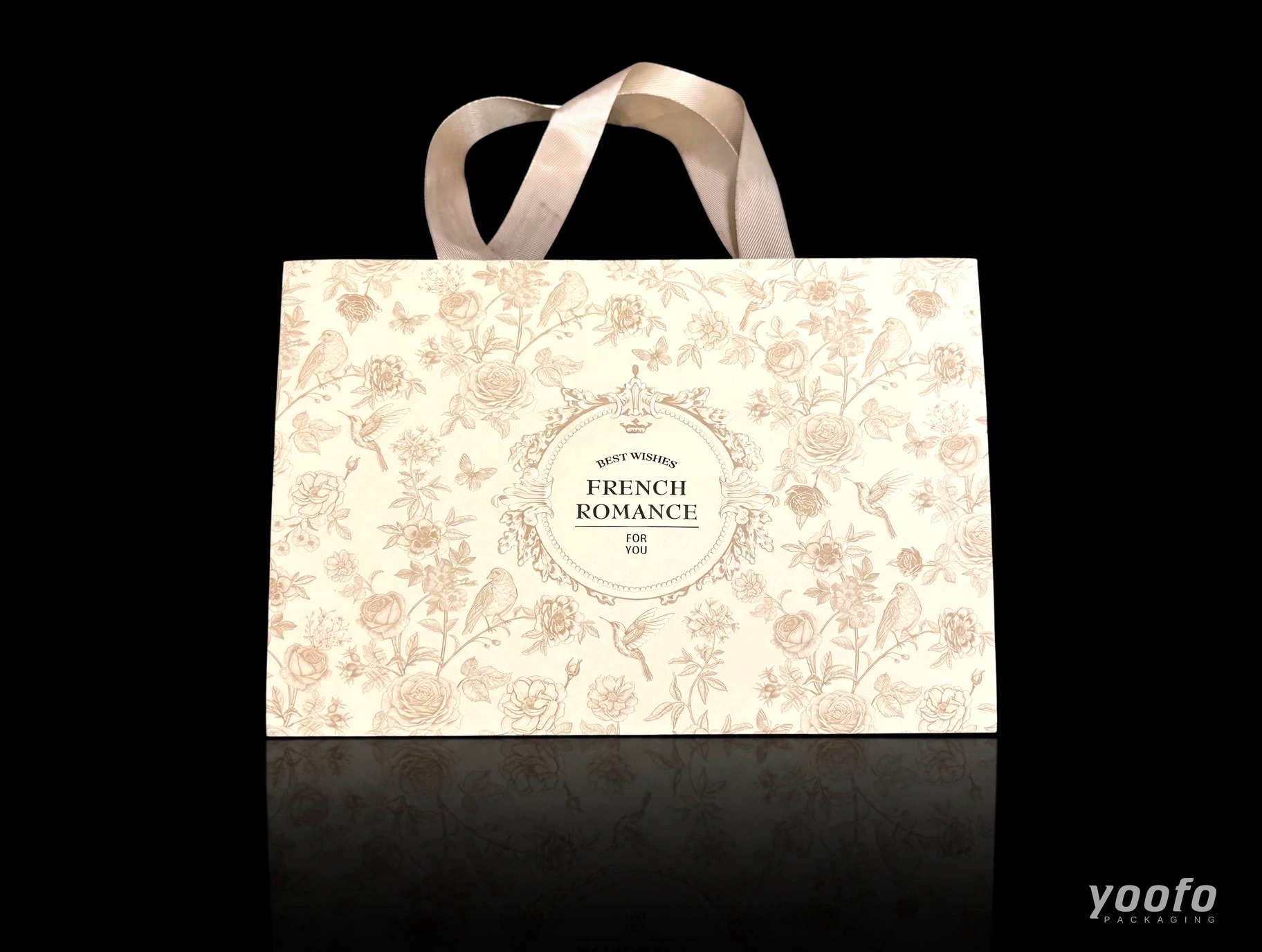French Botanical Waistline-Free Paper Shopping Bag - 3