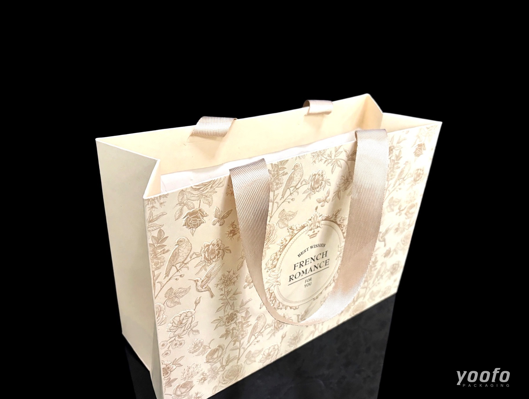 French Botanical Waistline-Free Paper Shopping Bag - 6