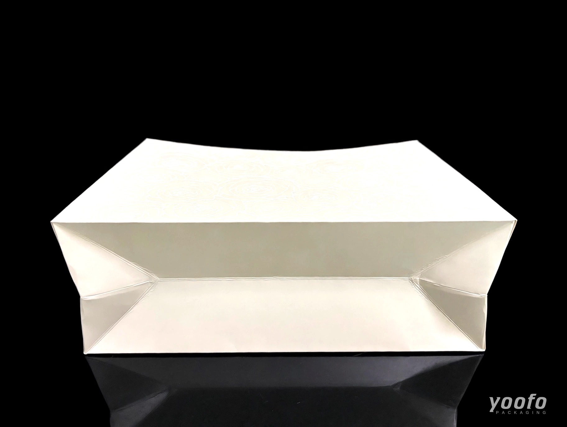 Rose Embossed Waistline-Free Paper Shopping Bag - 4