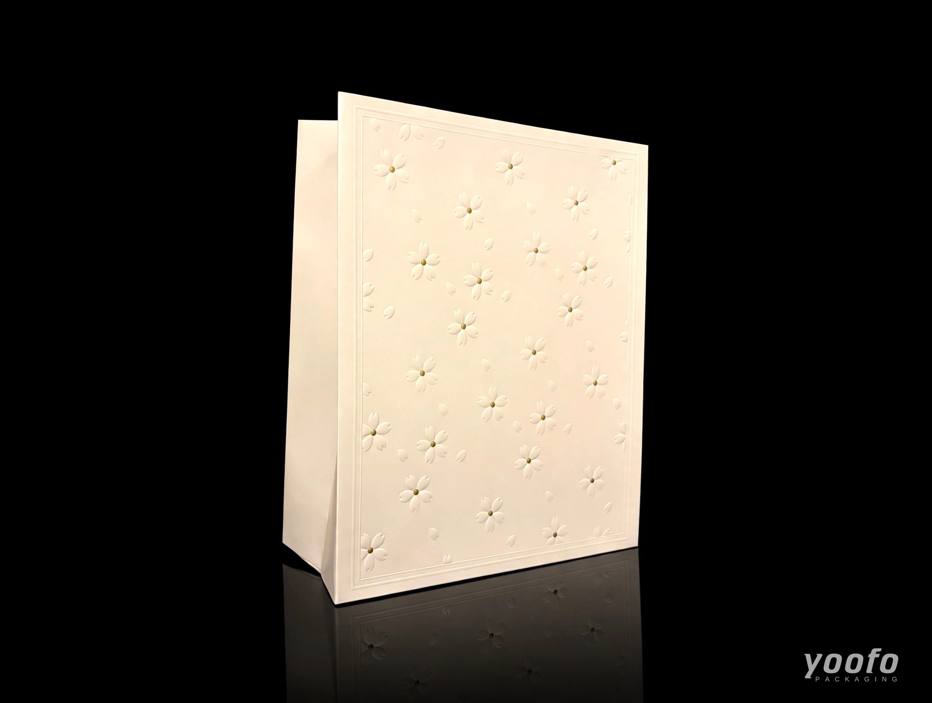 Sakura Embossed Waistline-Free Paper Shopping Bag