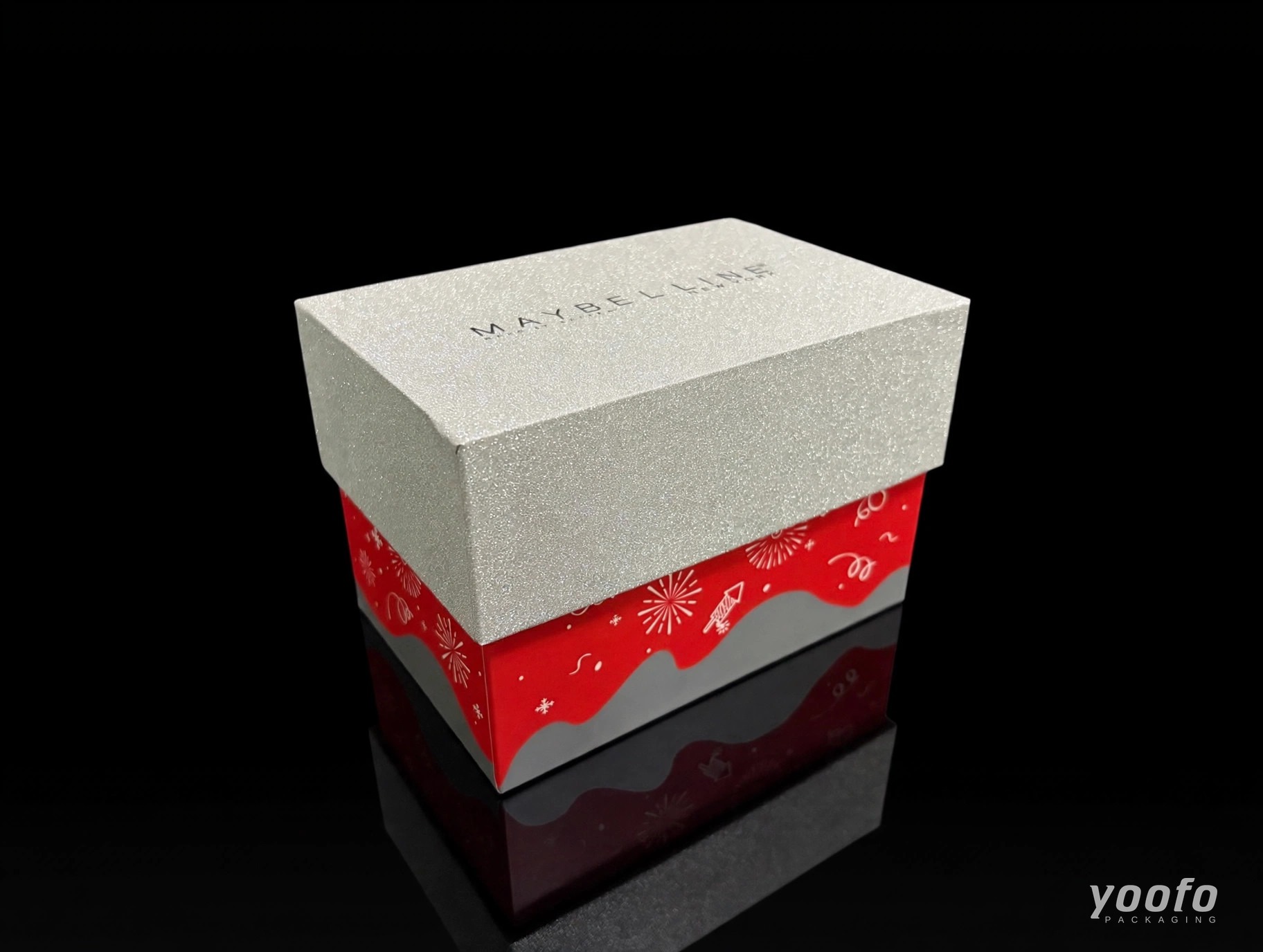 Mini Silver Glitter Christmas Gift Box &middot; Cosmetic Packaging &middot; Yoofo Packaging