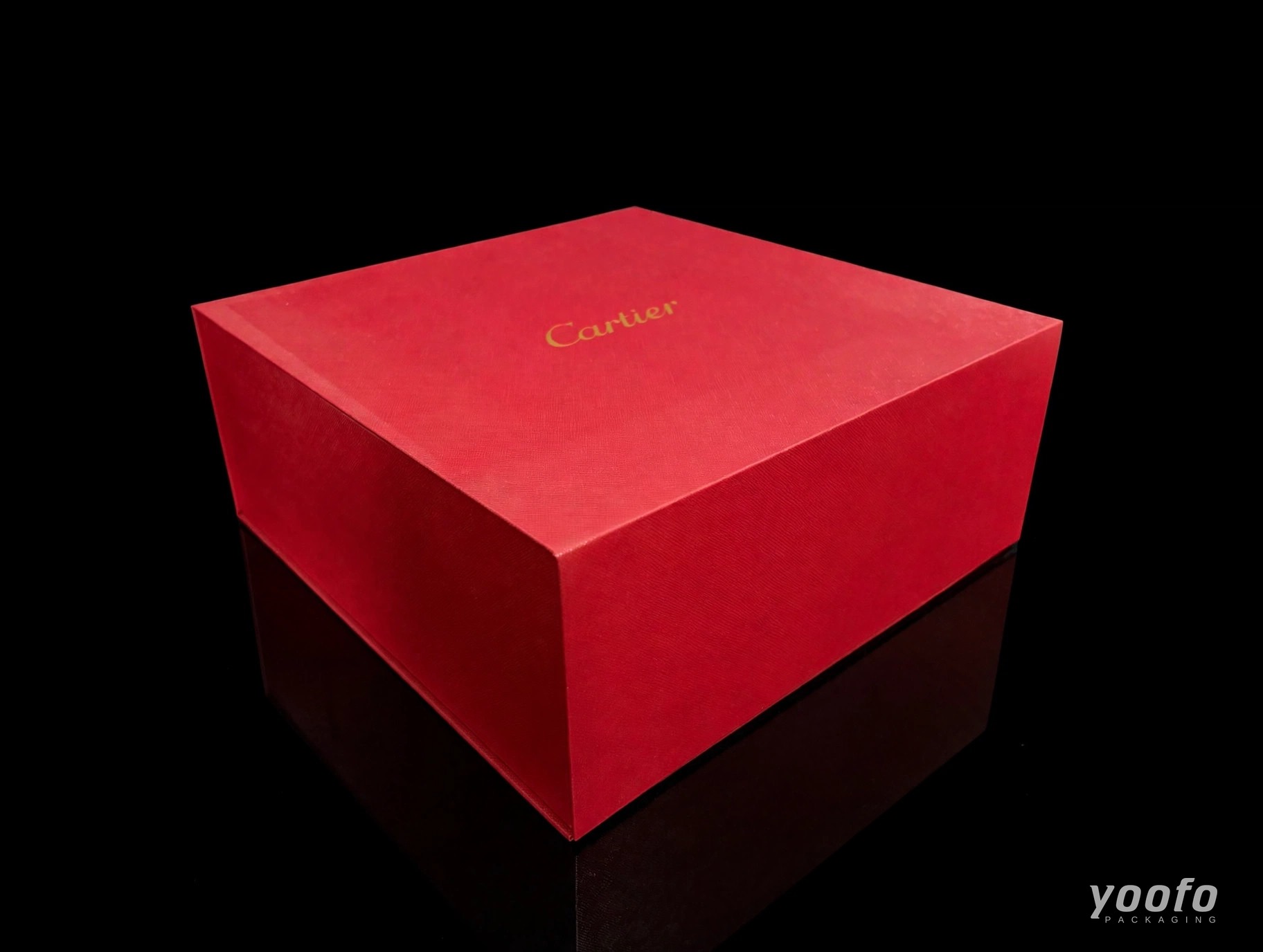 Red Rigid Gift Box with Gold Foil Logo &middot; Luxury Gift Box &middot; Yoofo Packaging