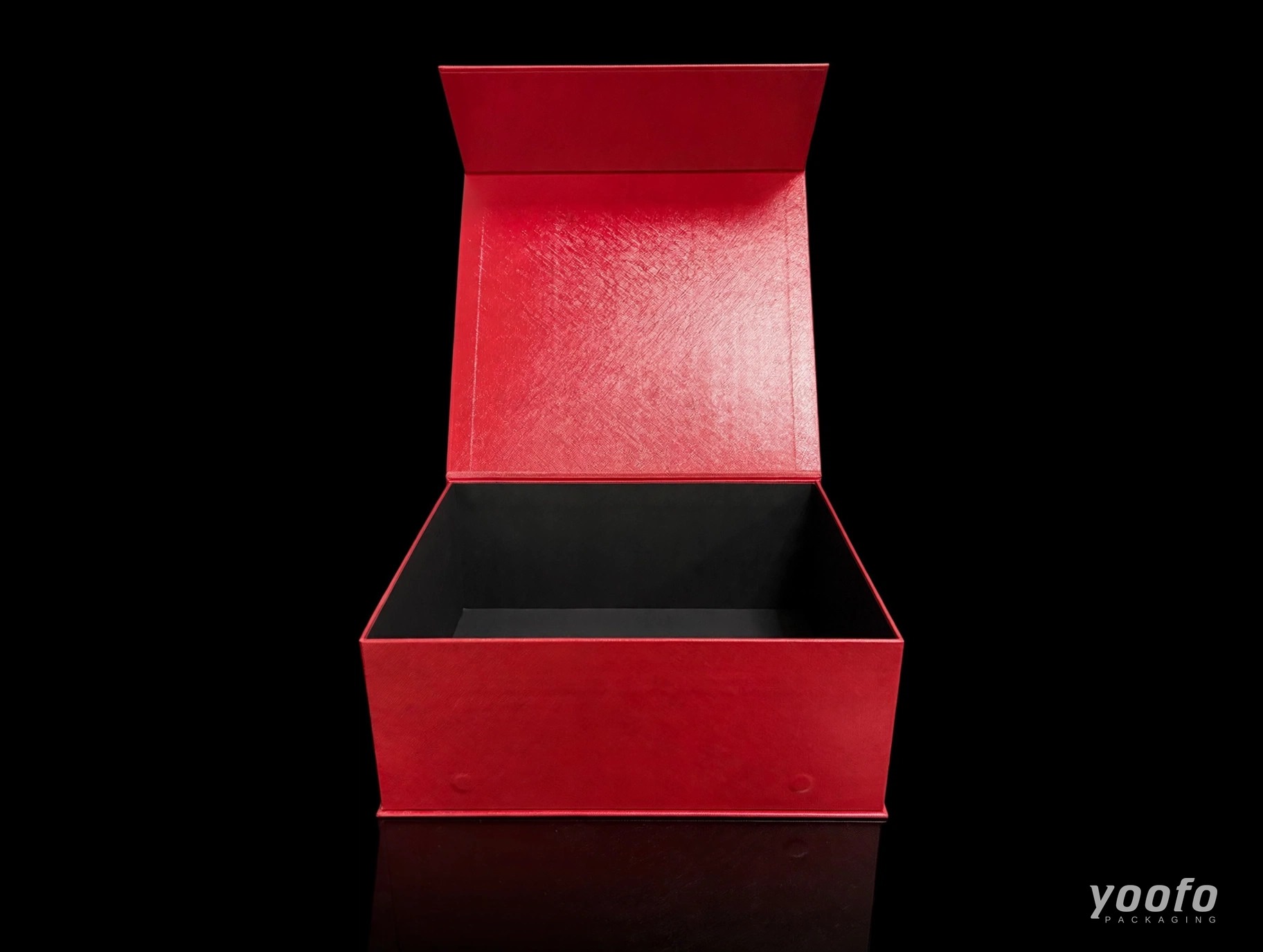 Red Rigid Gift Box with Gold Foil Logo &middot; Luxury Gift Box &middot; Yoofo Packaging (3)