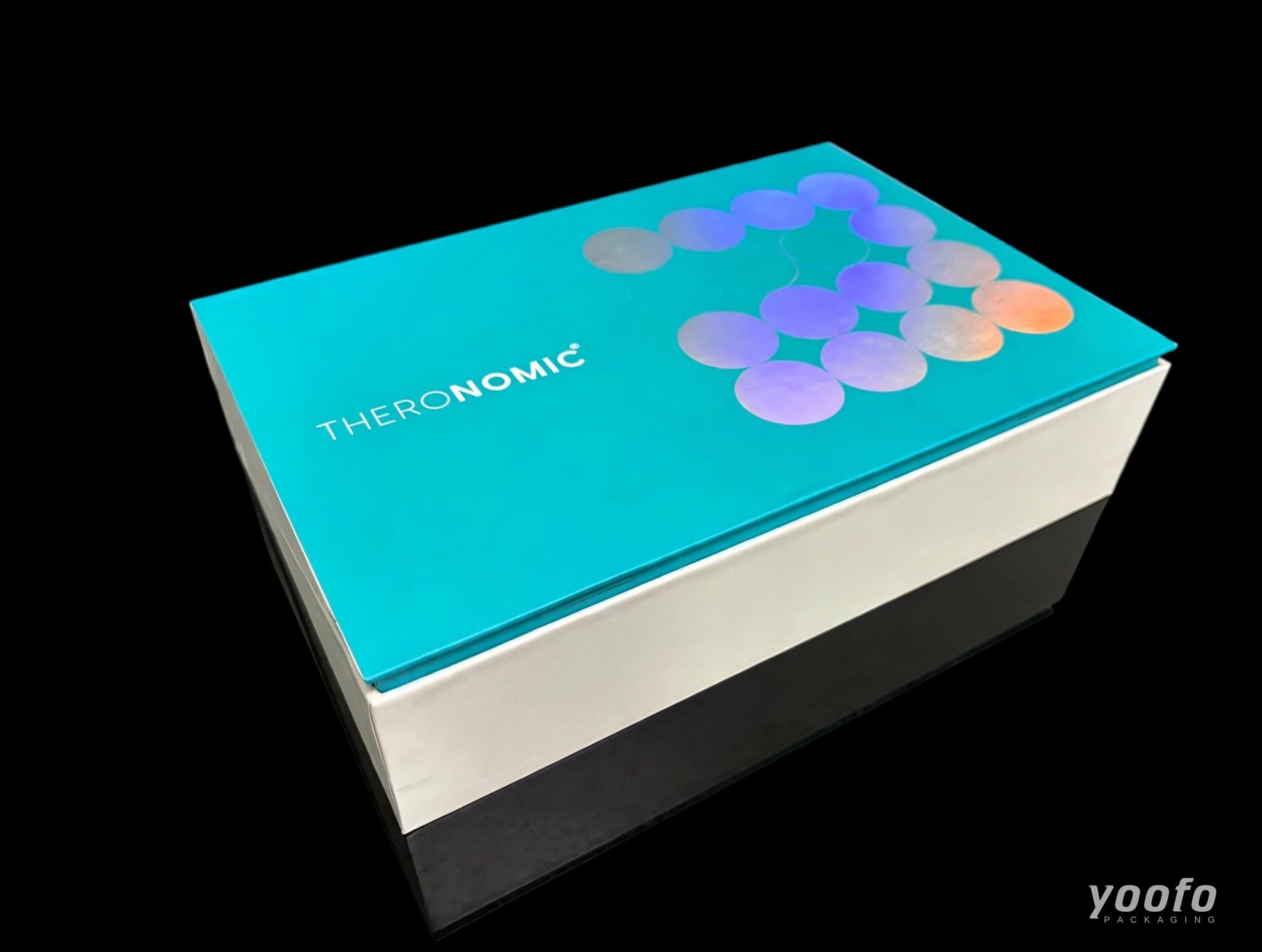 Teal Holographic Supplement Gift Box &middot; Health Supplement Gift Box &middot; Yoofo Packaging